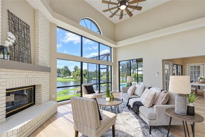 Family Room - Brick Firepace