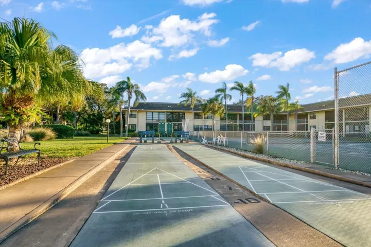 SHUFFLEBOARD AND TENNIS COURTS
