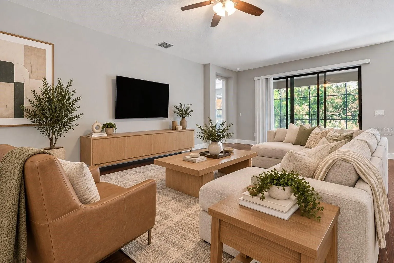 Virtually Staged Living Room