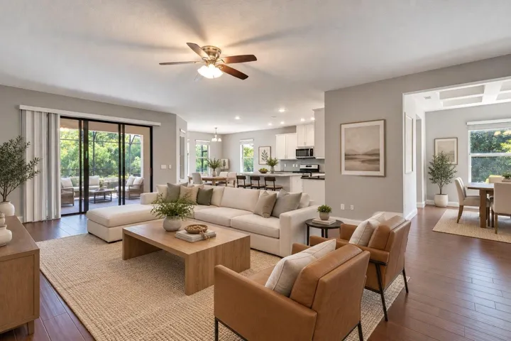 Virtually Staged Living Room