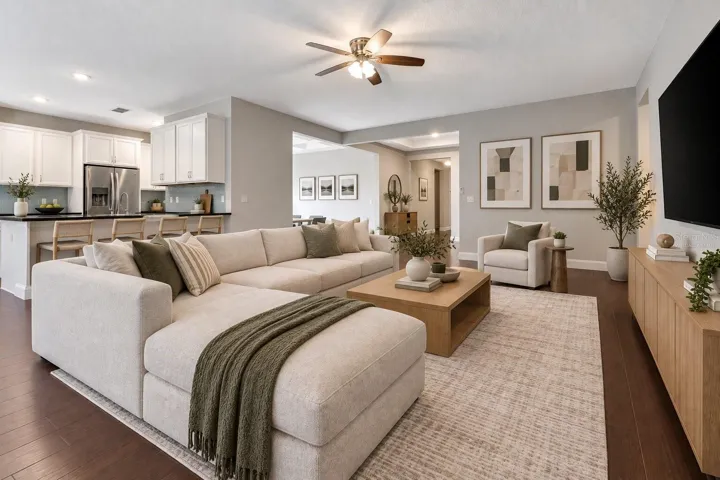 Virtually Staged Living Room