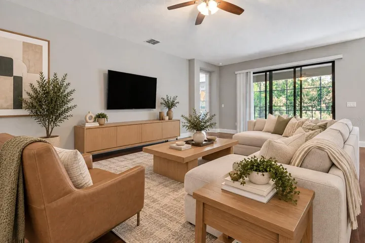 Virtually Staged Living Room