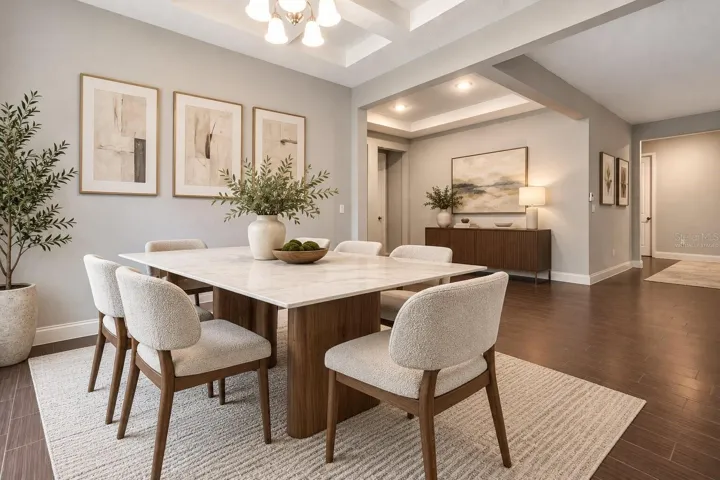 Virtually Staged Dining Area