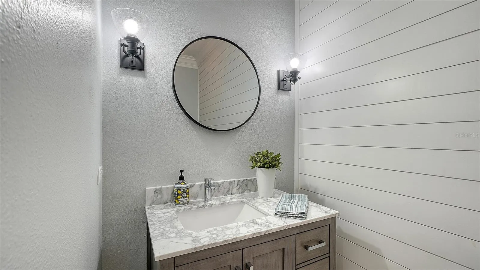 Downstairs powder room
