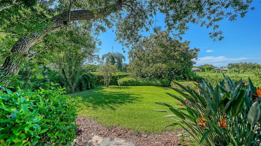 Fenced side yard