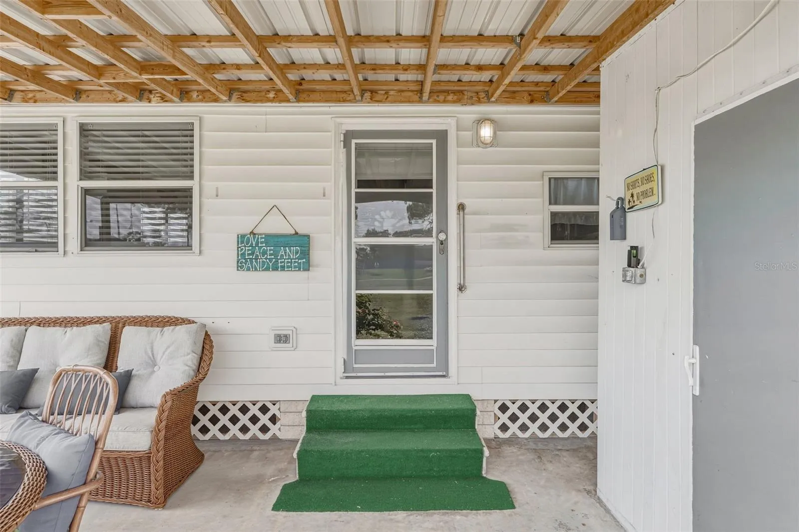 Entry into home from the carport