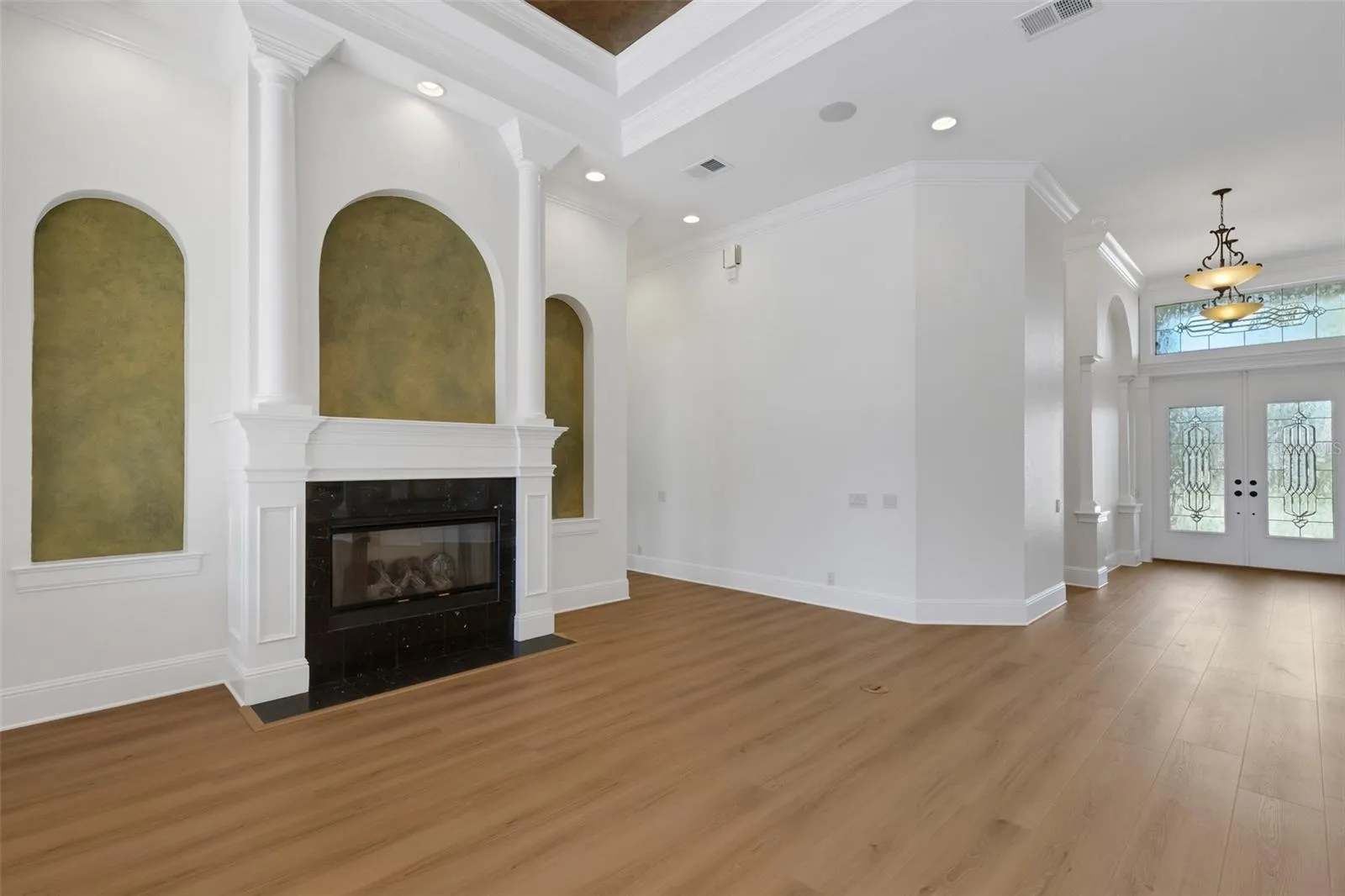 The 12' tall ceilings and gorgeous millwork add to the "luxury" presence of the home.