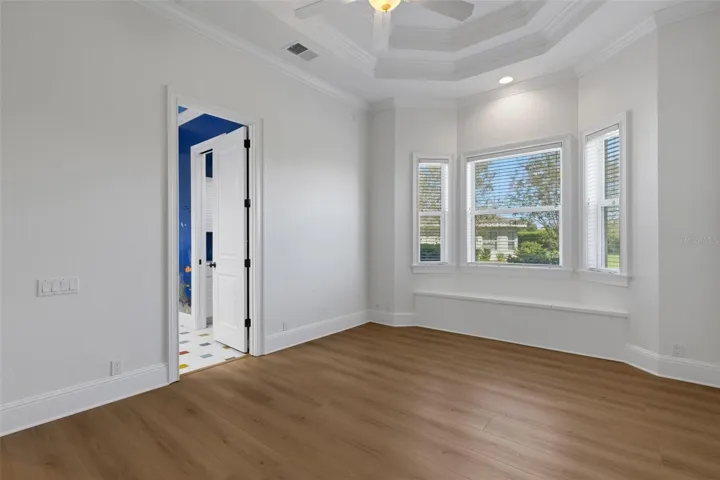 Bedroom# 3 also has the window seat storage and a giant walk-in closet that wraps under the stairs.