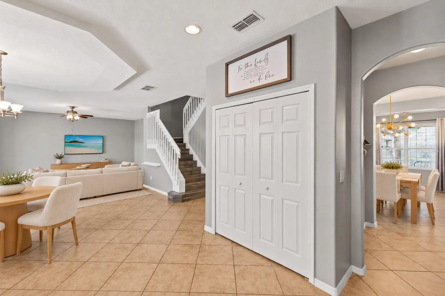 Virtually Staged: Kitchen Pantry, to the right is the butler's pantry.