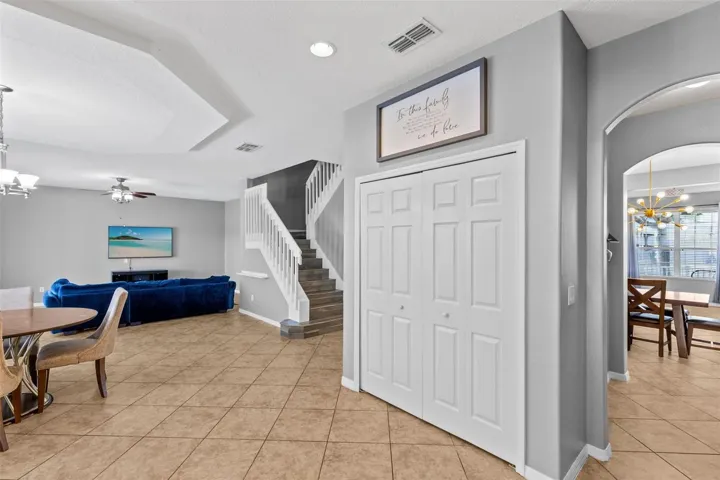 All 4 bedrooms, 3 full bathrooms, the laundry room and bonus room are located upstairs.