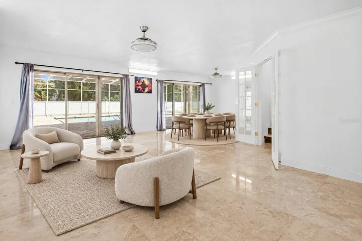 Family room and dining room combo