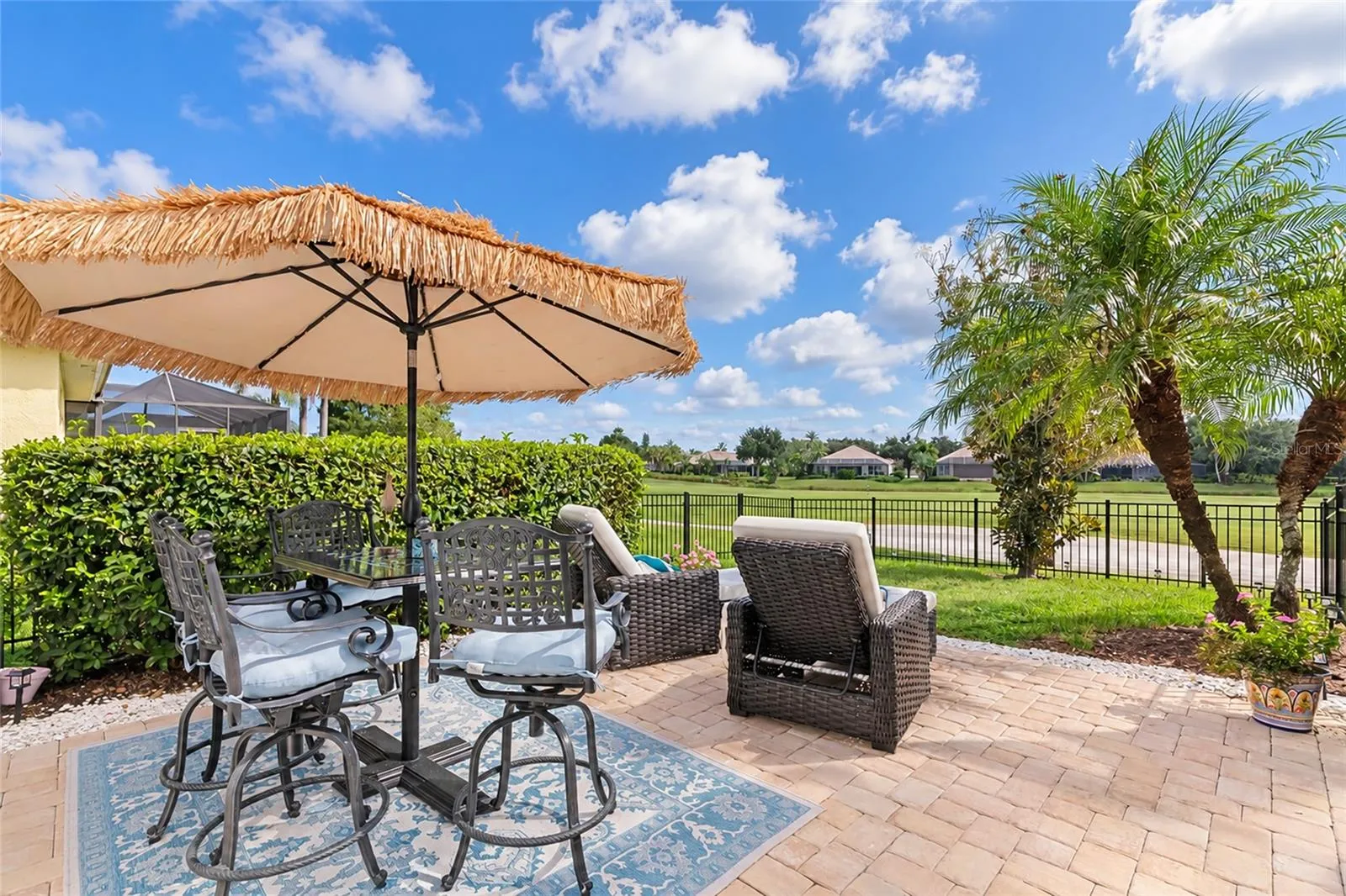 open deck with fenced area