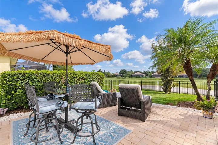 open deck with fenced area