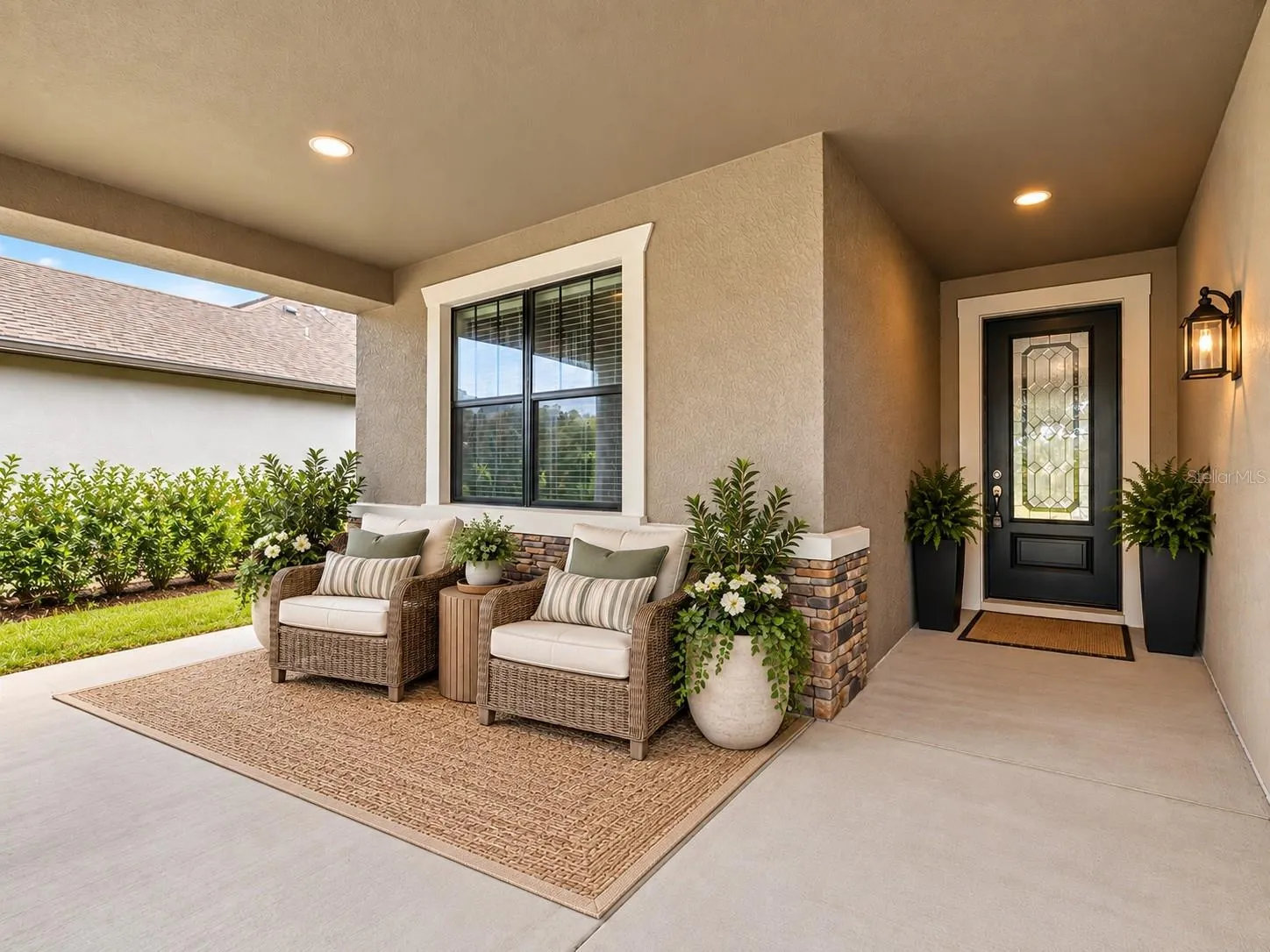 staged front porch