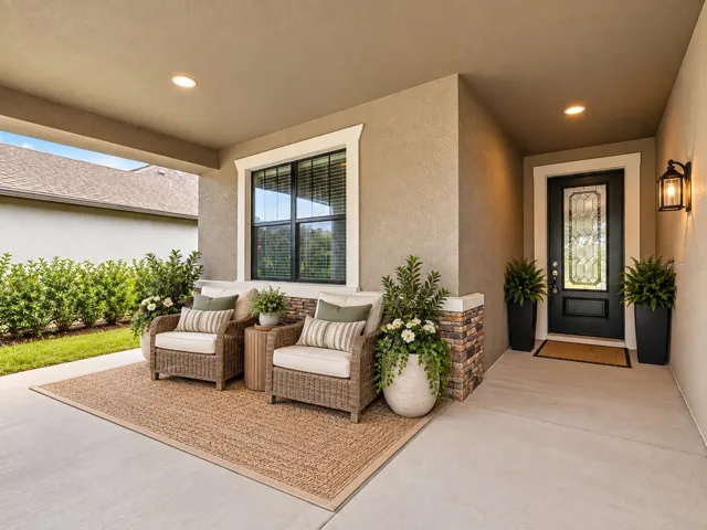 staged front porch