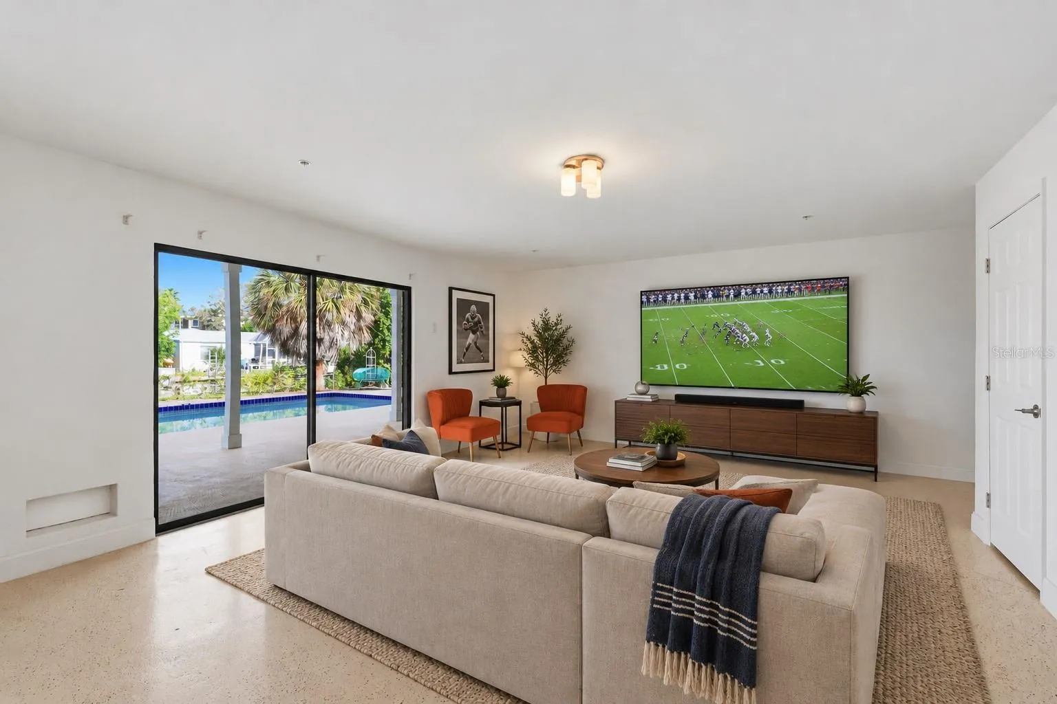 Virtual Staging Area #2.  Cozy Media Room.