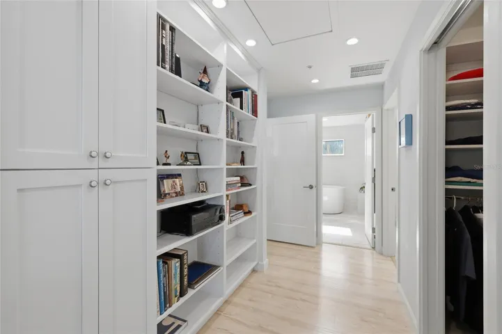 Bookcases to Primary Suite.