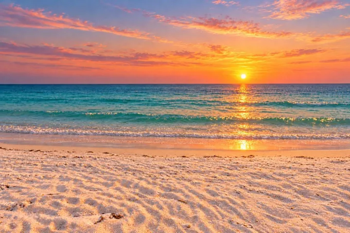 Sunset.