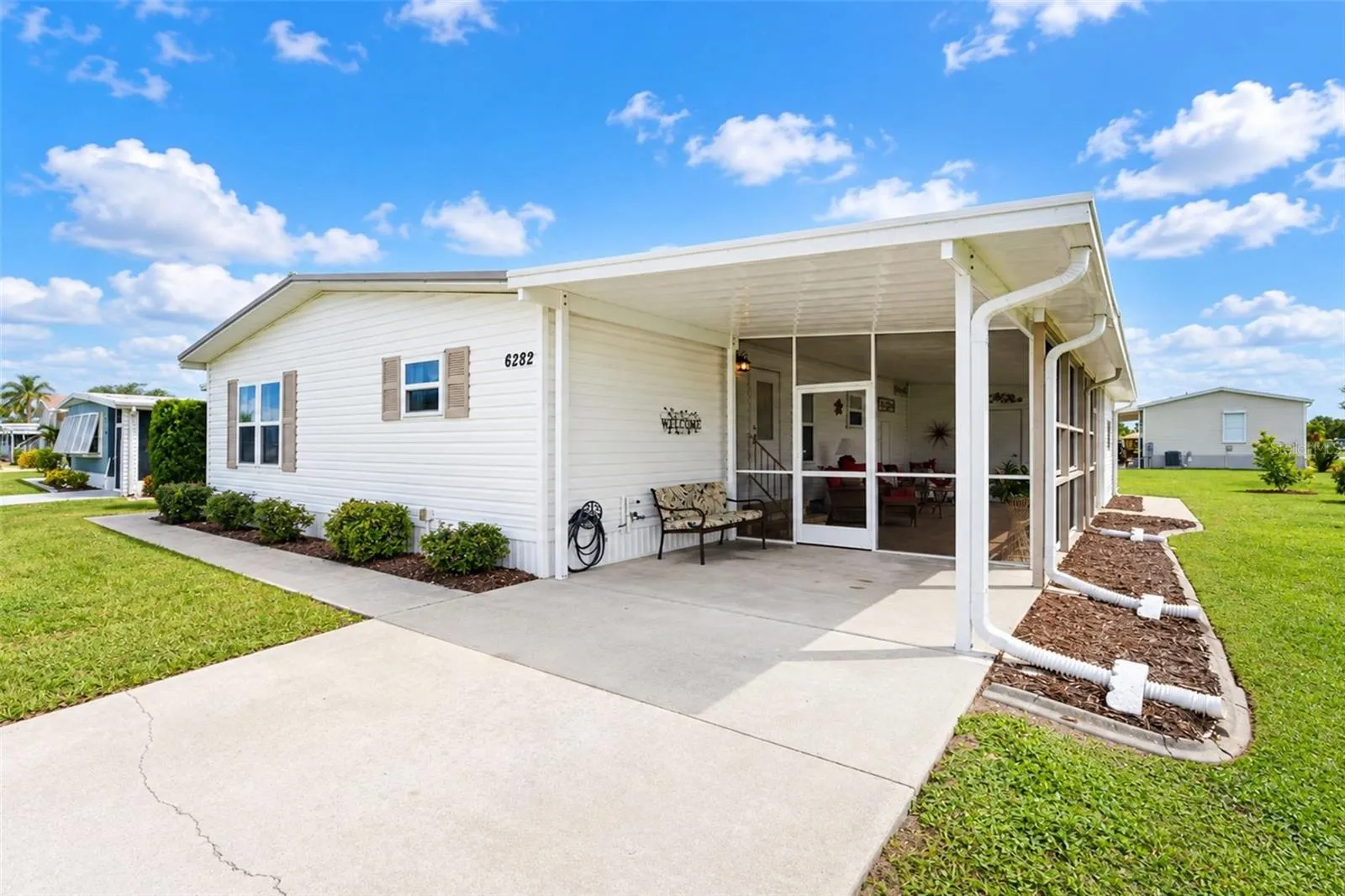 The screened lanai and covered area provide plenty of room for entertaining!