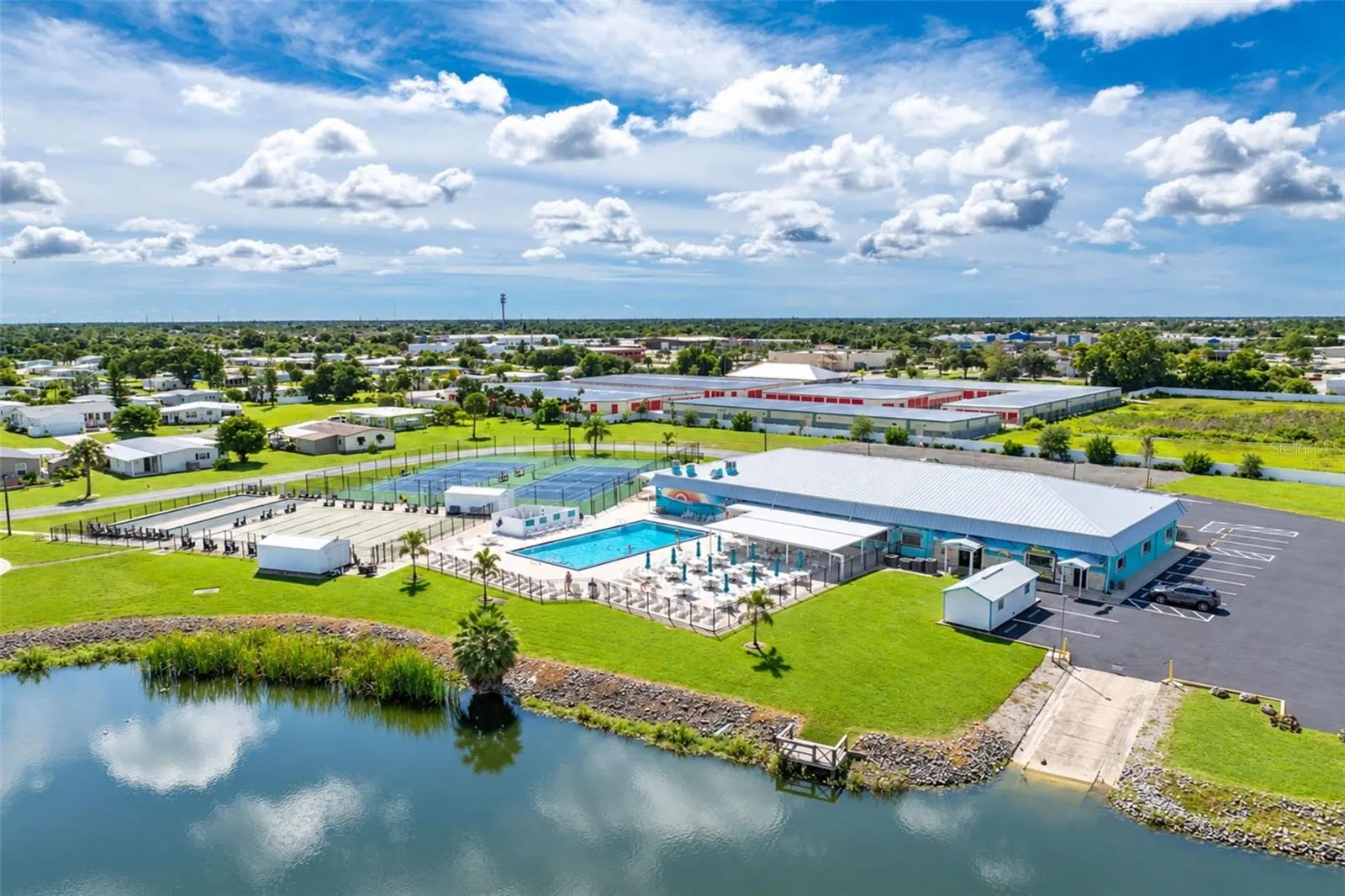 Aerial of the Edgewater Club Amenities