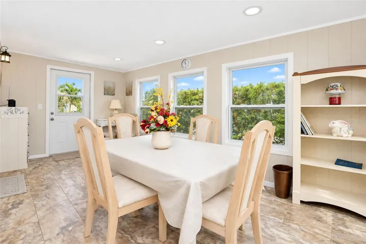 There is plenty of natural light and endless possibilities for the Florida room.