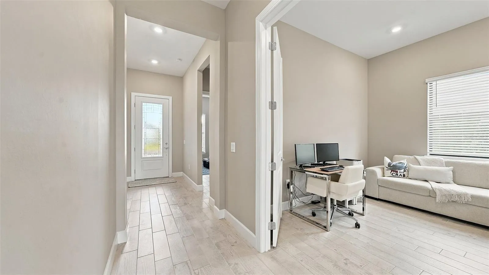 Den/office with French doors