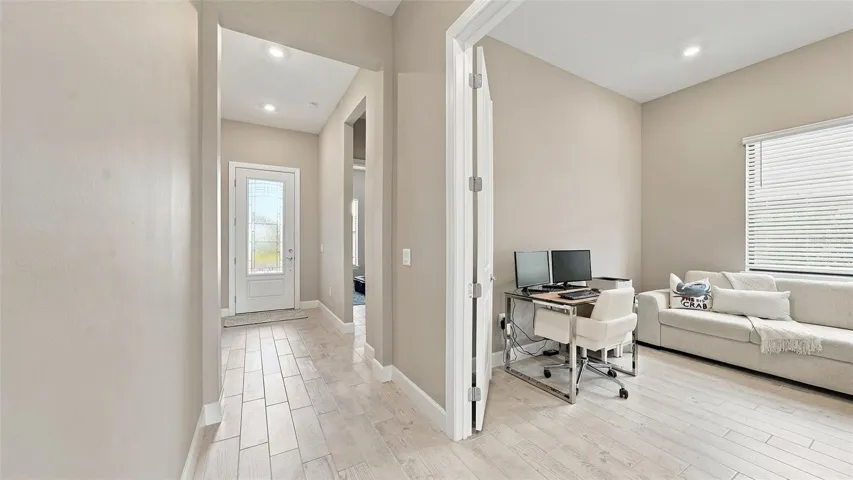Den/office with French doors