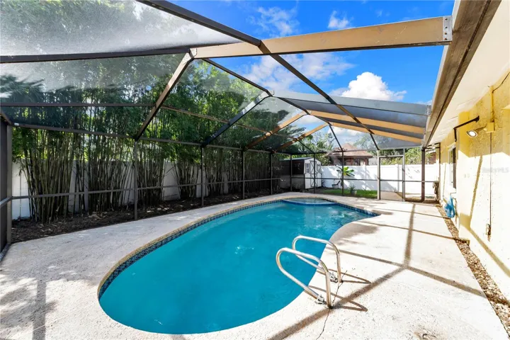 In ground pool and lanai