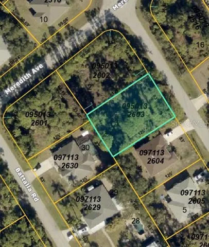 Aerial view - lot outlined