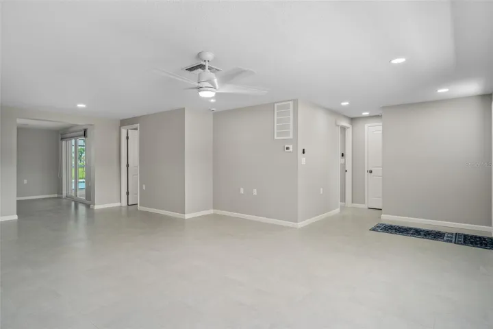 Living room looking toward hall to bedrooms