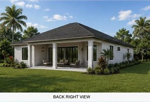 Rendering - home not yet built - Back Right view