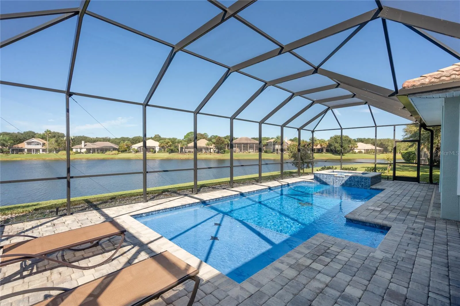 Heated saltwater pool