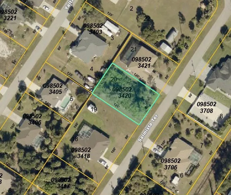 Aerial view - lot outlined