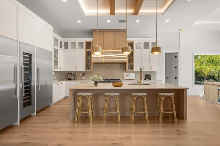 Virtually staged luxury chef’s kitchen—thoughtfully designed to impress