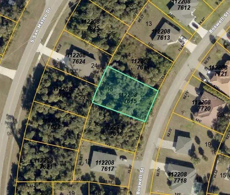 Aerial view - lot outlined