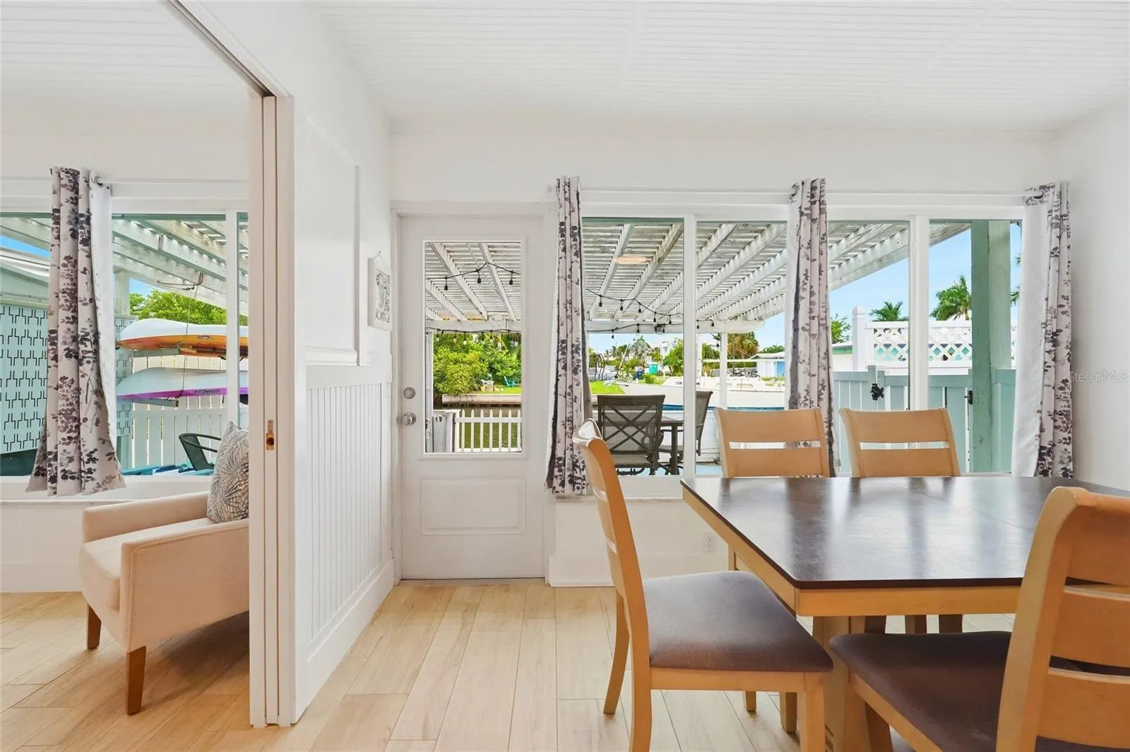View of the water from owners suite and dining room area