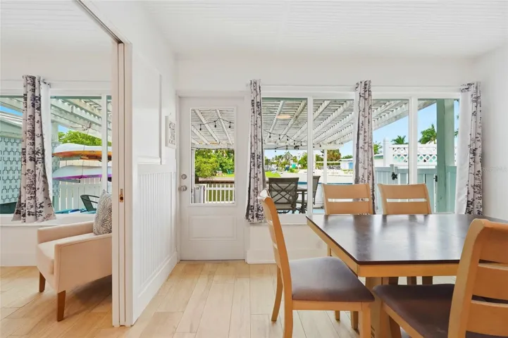 View of the water from owners suite and dining room area