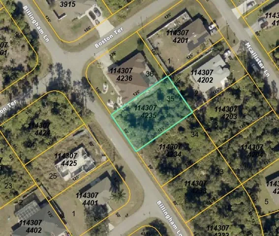 Aerial view - lot outlined