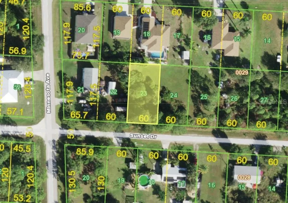 Aerial view - lot outlined