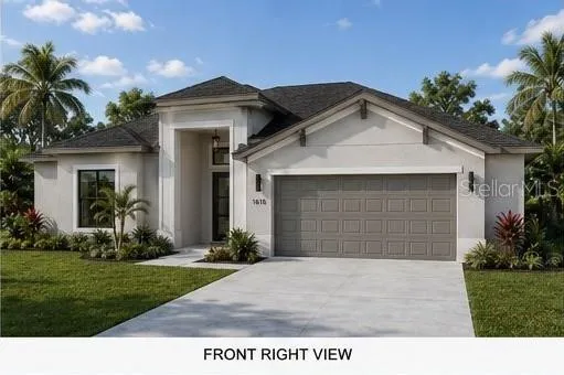 Rendering - home not yet built - Front Right view