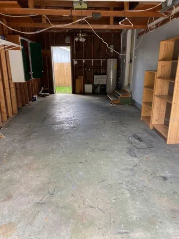 Garage.  Both units have their own single car garage with access into the home and backyard.