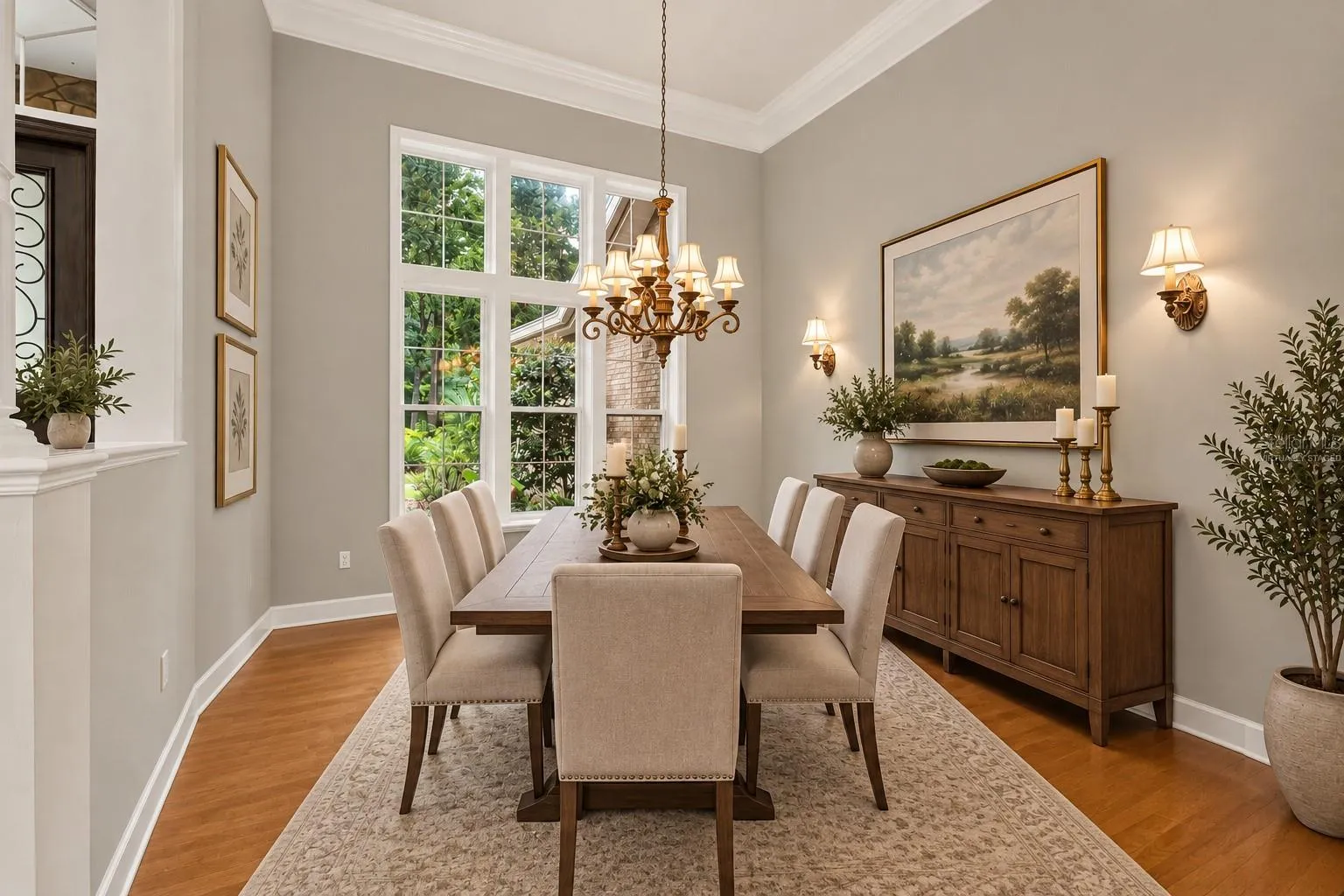 Dining Room Virtually staged