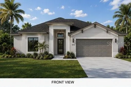 Rendering - home not yet built - Front view