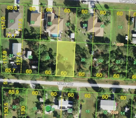 Aerial view - lot outlined