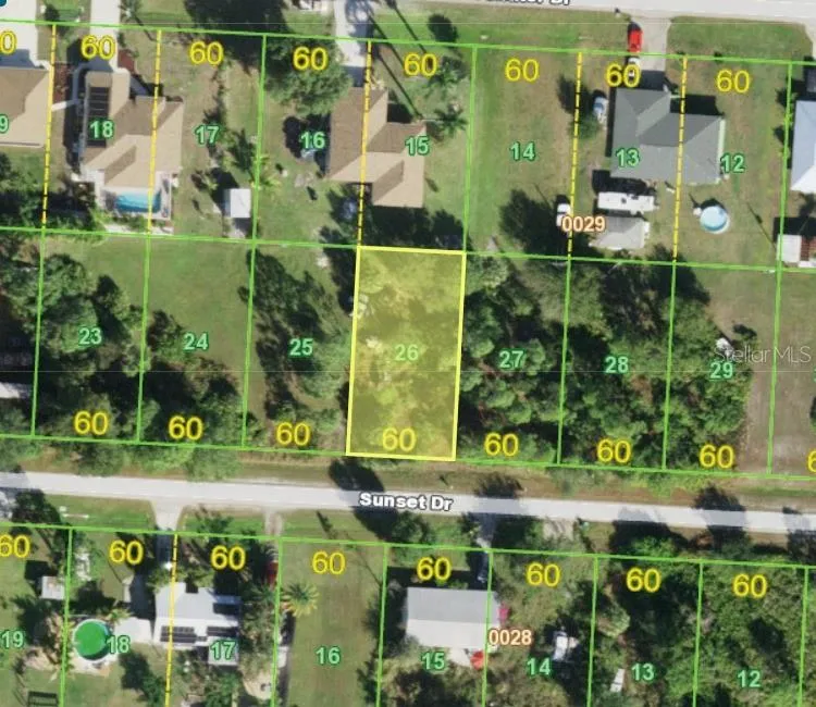 Aerial view - lot outlined