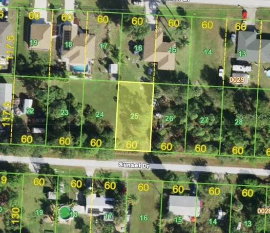 Aerial view - lot outlined