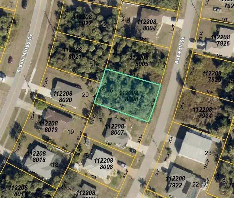 Aerial view - lot outlined
