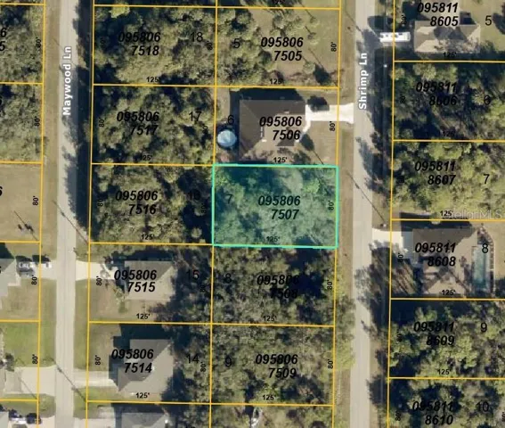 Aerial view - lot outlined