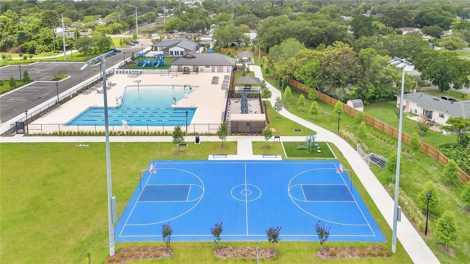 Casselberry Aquatic Center located .5 miles away at 806 Mark David Blvd provides a playground, basketball courts, and zero entry pool