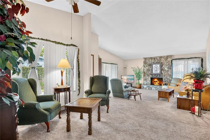 Open floor plan with living room and dining room combo